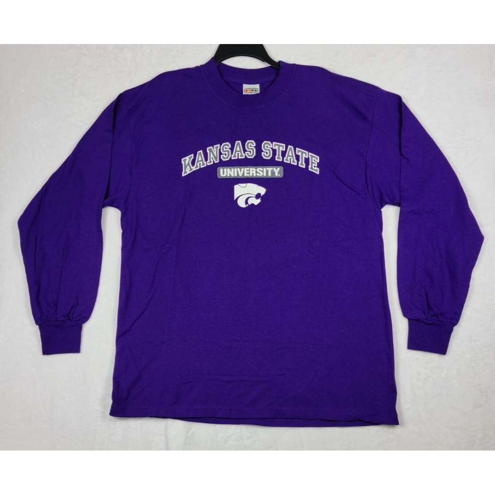 Vintage Kansas K State University Wildcats e5 Made in USA Tee Shirt XL Purple EC